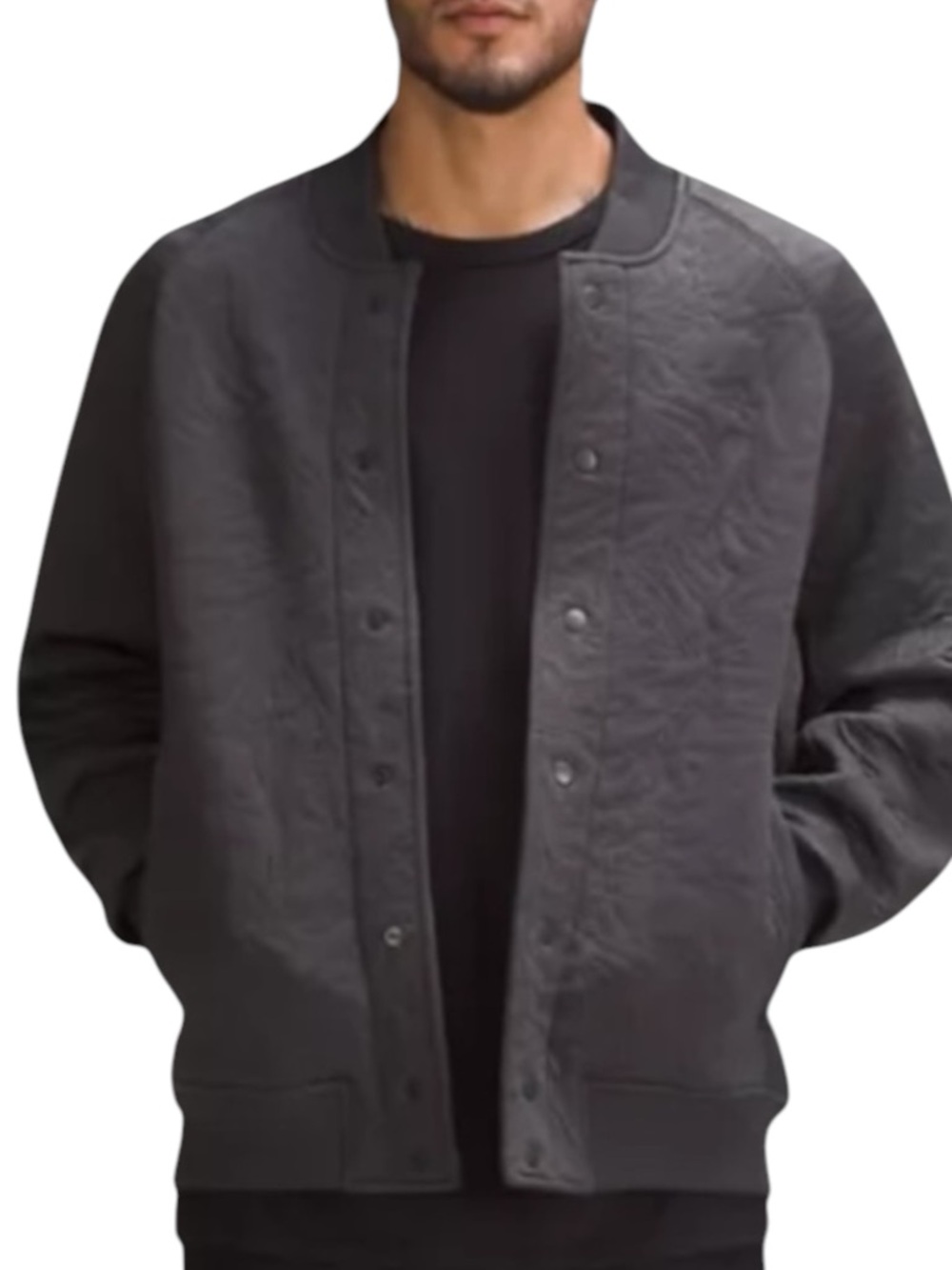 LULULEMON Men’s Jacquard Kit Bomber Jacket in Smoked Spruce Size Small